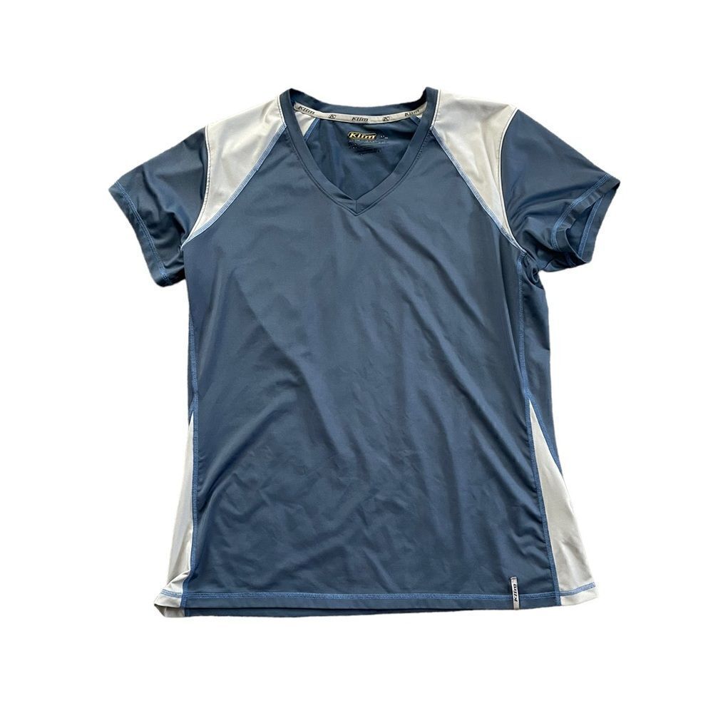 KLIM V-Neck Shirt Blue Gray Women's Size XL